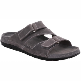 Heren discount slippers leer